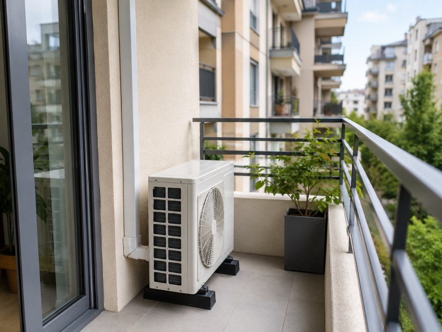 Installer une climatisation sur un balcon : comment faire Installation, fourniture et pose de climatisation pour appartement dans tout le Val d'Oise 95